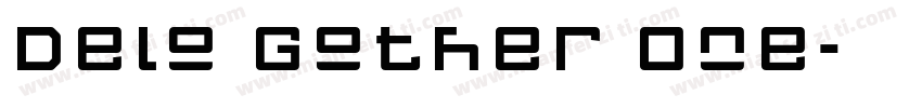Delo Gother One字体转换